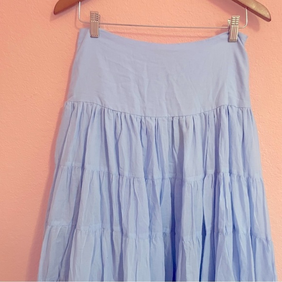 NWT Erika Peña SET Anna cielo blue maxi skirt and button down shirt size XS/S - Picture 6 of 10